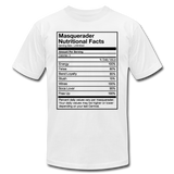 Masquerader Nutritional Facts T-Shirt (Unisex) - white