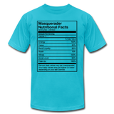 Masquerader Nutritional Facts T-Shirt (Unisex) - turquoise