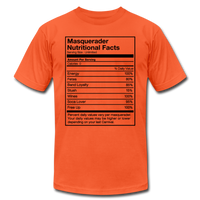 Masquerader Nutritional Facts T-Shirt (Unisex) - orange