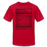 Masquerader Nutritional Facts T-Shirt (Unisex) - red