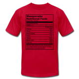 Masquerader Nutritional Facts T-Shirt (Unisex) - red